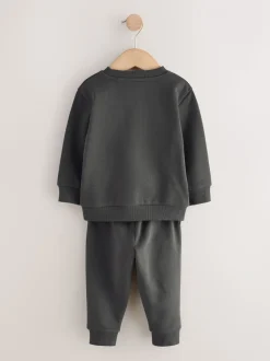 Antraciet - Set met sweatshirt en joggingbroek (3mnd-7jr)
