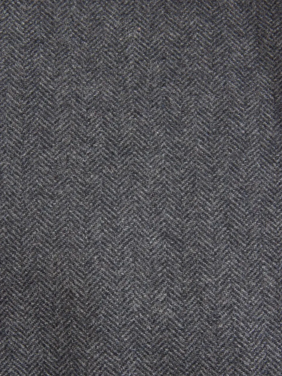 Antraciet - Slim Fit - Blazer met visgraatmotief en hoog wolgehalte