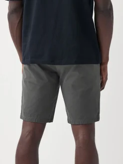 Antraciet - Slim Fit - Chinoshort met stretch