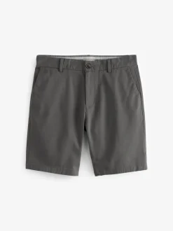 Antraciet - Slim Fit - Chinoshort met stretch