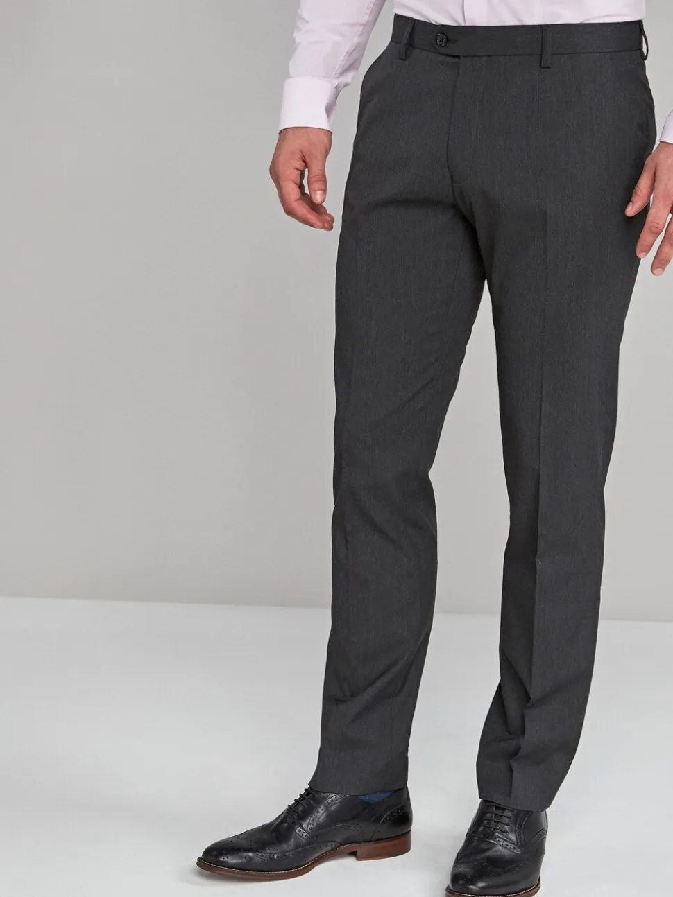 Antraciet - Slim Fit - Chique stretchy broek