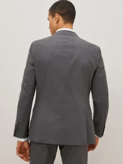 Antraciet - Slim Fit - Kostuum met twee knopen: colbert