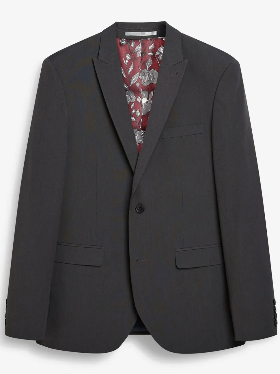 Antraciet - Slim Fit - Kostuum met twee knopen: colbert