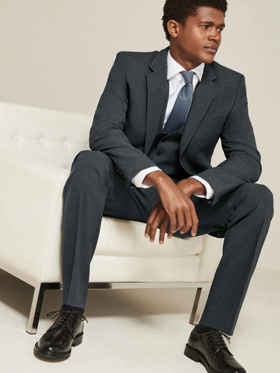Antraciet - Slim Fit - Must-have kostuum: colbert