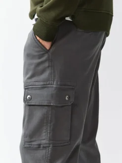 Antraciet - Slim Fit Motionflex Strech Cargo Trousers