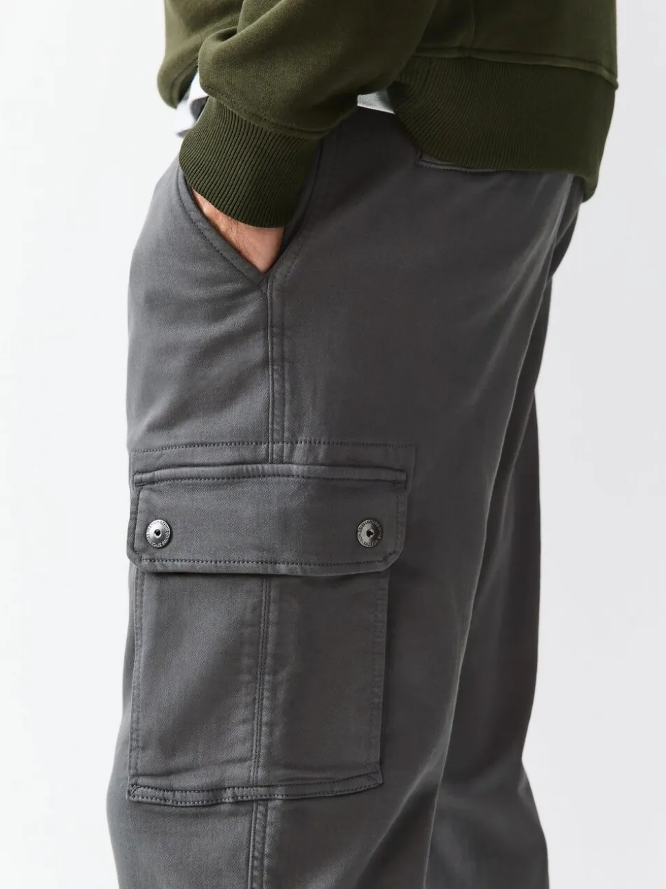 Antraciet - Slim Fit Motionflex Strech Cargo Trousers