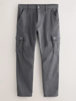 Antraciet - Slim Fit Motionflex Strech Cargo Trousers