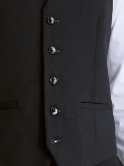 Antraciet - Smal - MOSS Stretch Suit Waistcoat
