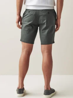 Antraciet - Straight fit - Chinoshort met stretch