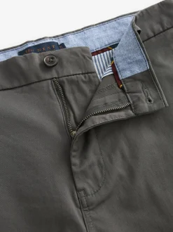 Antraciet - Straight fit - Chinoshort met stretch