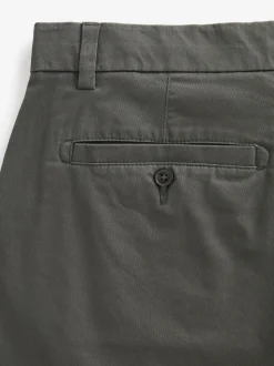 Antraciet - Straight fit - Chinoshort met stretch