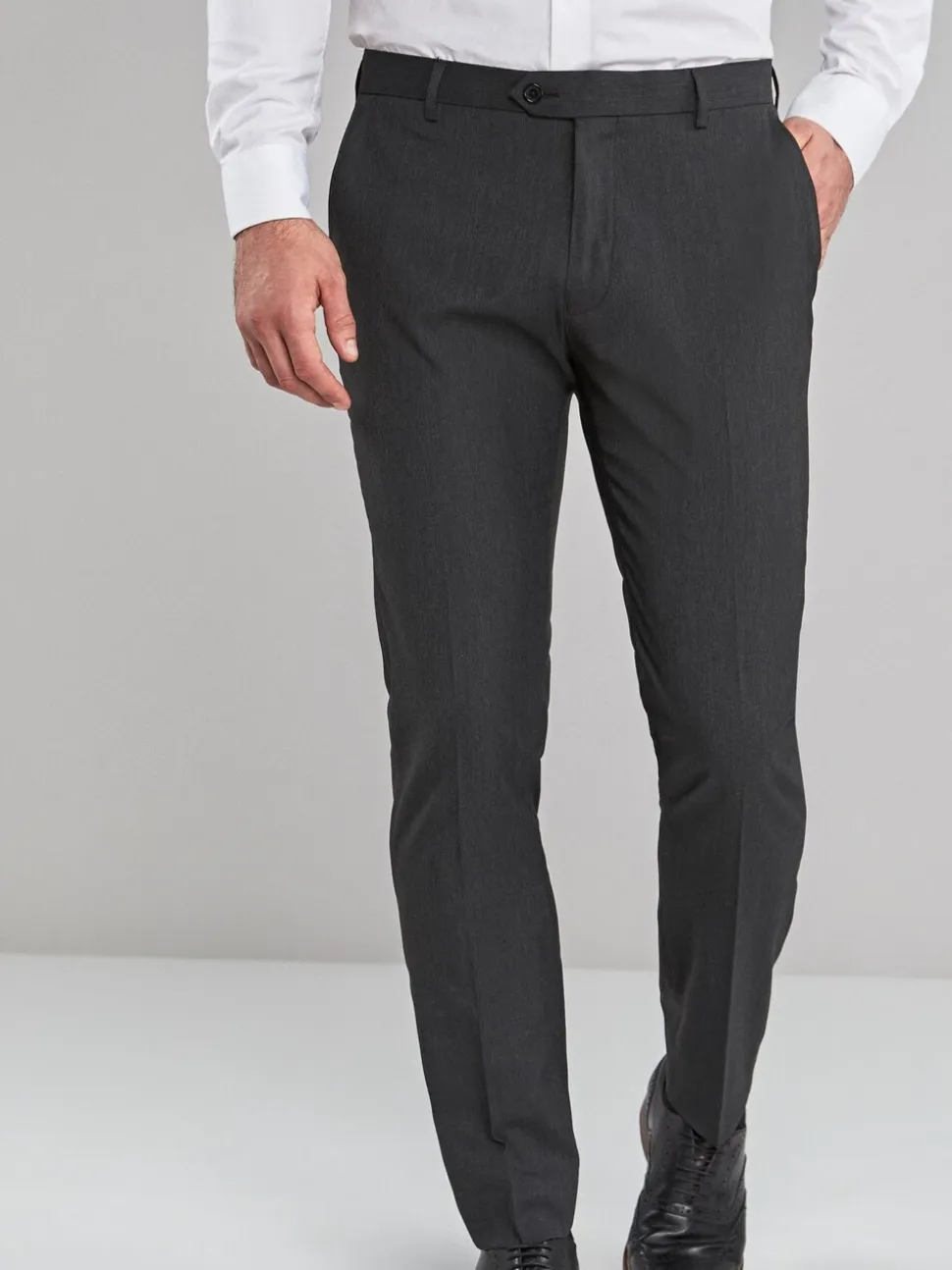 Antraciet - Strakke Pasvorm - Chique stretchy broek