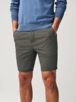 Antraciet - Strakke Pasvorm - Chinoshort met stretch
