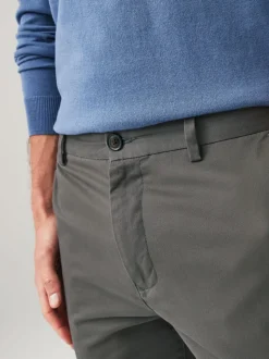 Antraciet - Strakke Pasvorm - Chinoshort met stretch