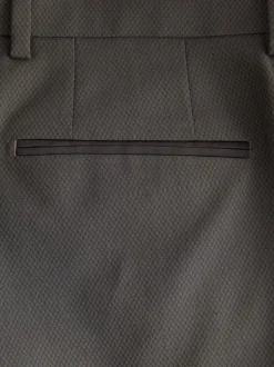 Antraciet - Strakke Pasvorm - Pantalon in smokingstijl