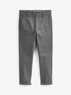 Antraciet - Stretchy chino's (3-17jr)