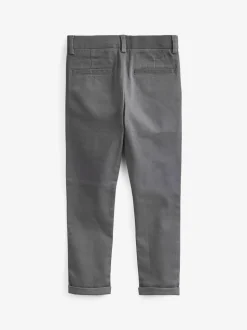 Antraciet - Stretchy chino's (3-17jr)