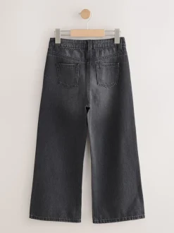 Antraciet - Stud Embellished Wide Leg Jeans (3-16yrs)