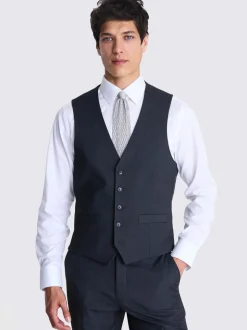 Antraciet - Tailored - MOSS Stretch Suit Waistcoat