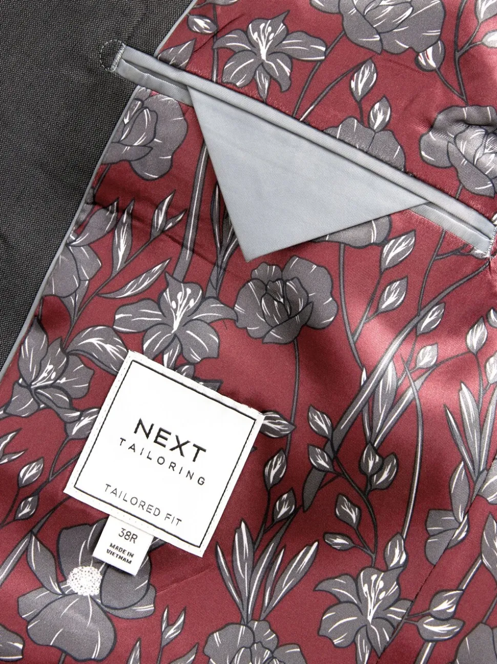 Antraciet - Tailored fit - Kostuum met twee knopen: colbert