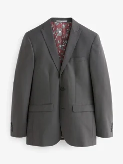 Antraciet - Tailored fit - Kostuum met twee knopen: colbert