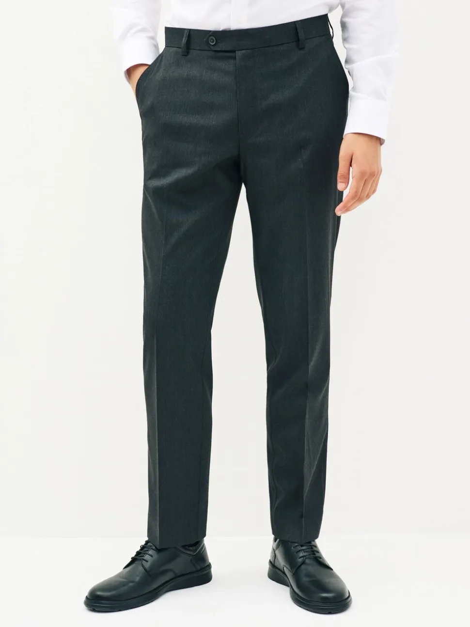 Antraciet - Tailored fit - Chique stretchy broek