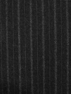 Antraciet - Tailored Fit Signature Empire Mills 100% British Wool Stripe Suit Jacket