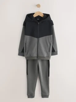 Antraciet - Tech Sportswear Hoodie and Joggers Set