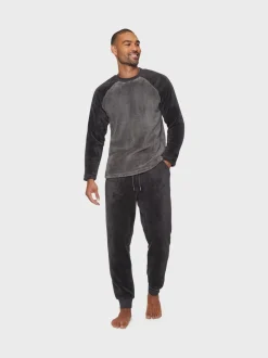 Antraciet - Threadbare Borg pyjamaset