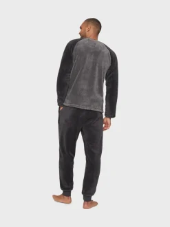 Antraciet - Threadbare Borg pyjamaset