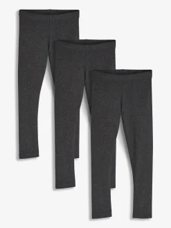 Antraciet - Verpakking van 3 leggings (3-16 jr)