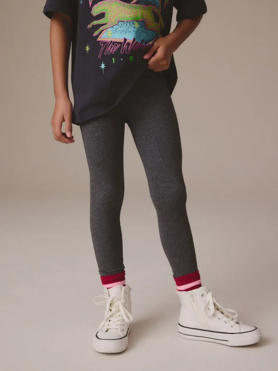 Antraciet - Verpakking van 3 leggings (3-16 jr)
