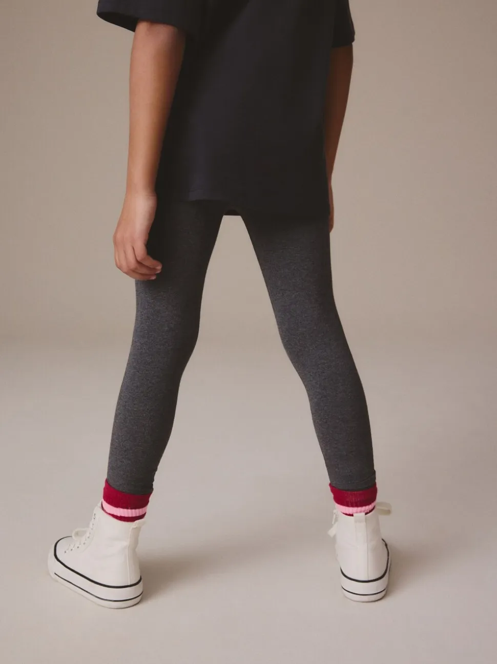 Antraciet - Verpakking van 3 leggings (3-16 jr)