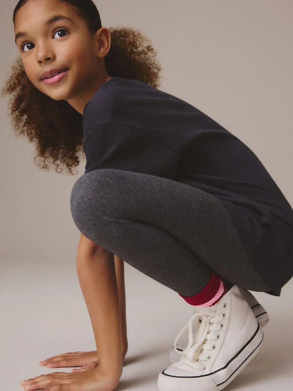 Antraciet - Verpakking van 3 leggings (3-16 jr)