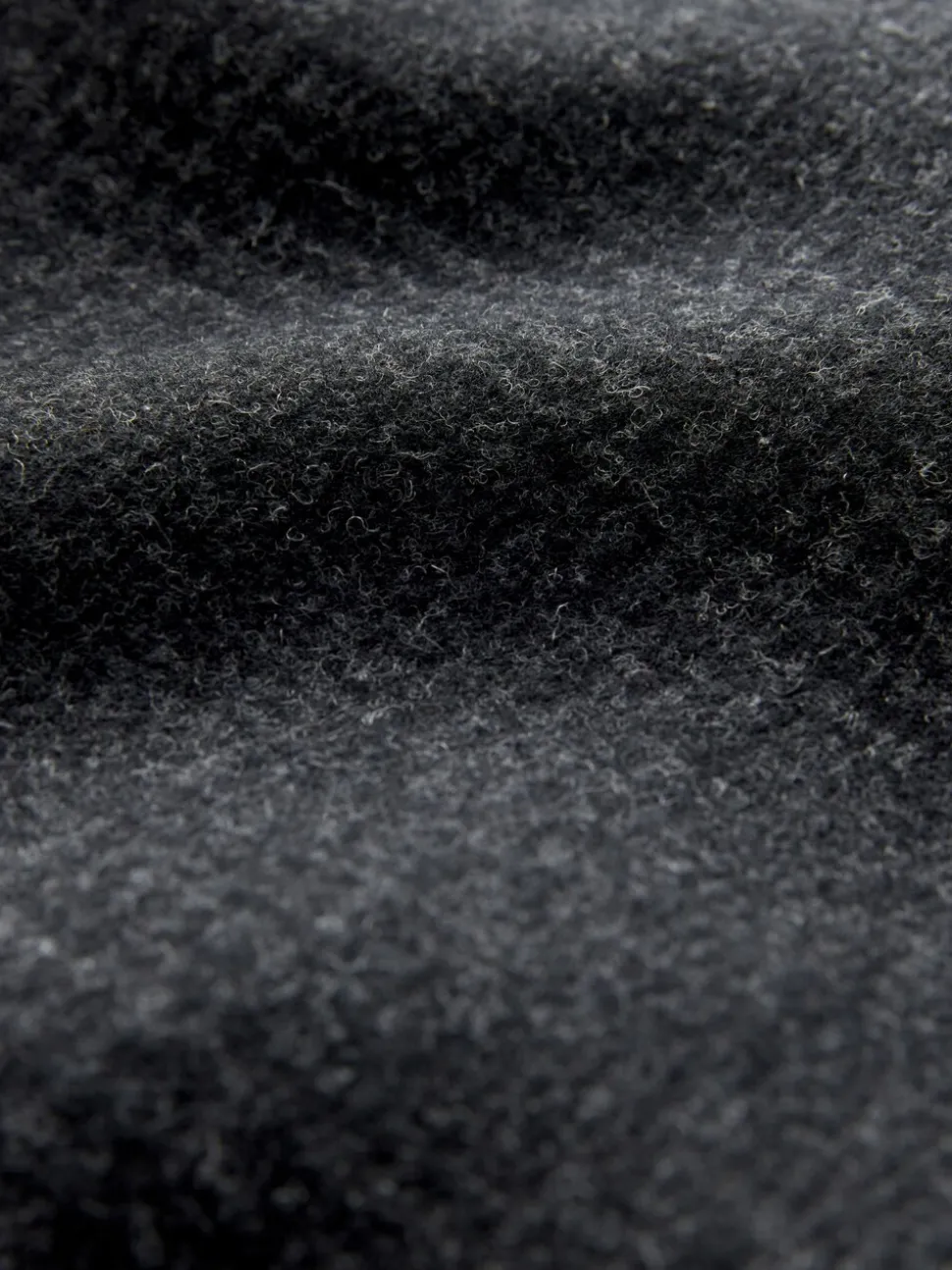 Antraciet - Wool Rich Check Epsom Coat With Fur Trim Lapel