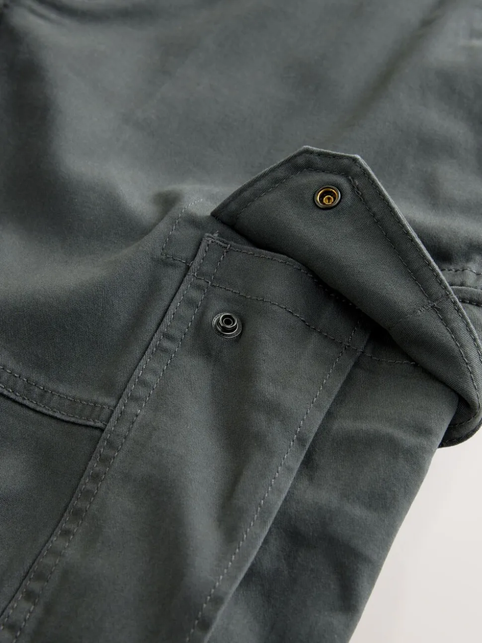 Antracietgrijs - Relaxed fit - Katoenen cargostretchbroek