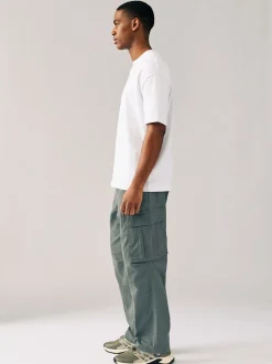 Antracietgrijs - Relaxed fit - Katoenen cargostretchbroek