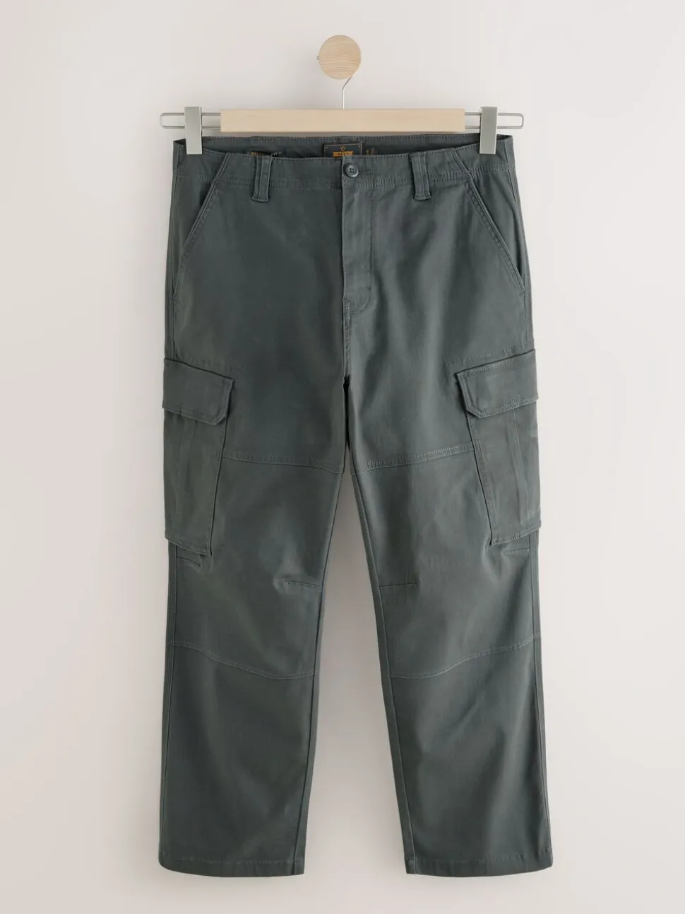Antracietgrijs - Relaxed fit - Katoenen cargostretchbroek