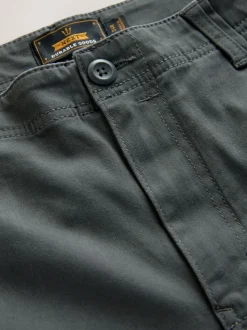 Antracietgrijs - Relaxed fit - Katoenen cargostretchbroek