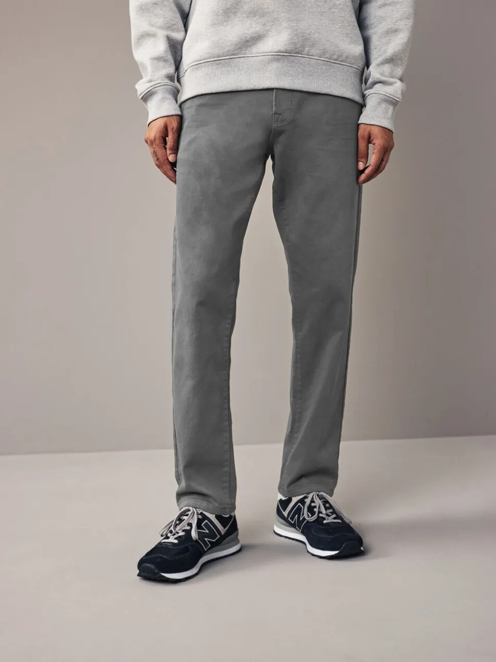 Antracietgrijs - Slim Fit - Comfortabele stretchjeans