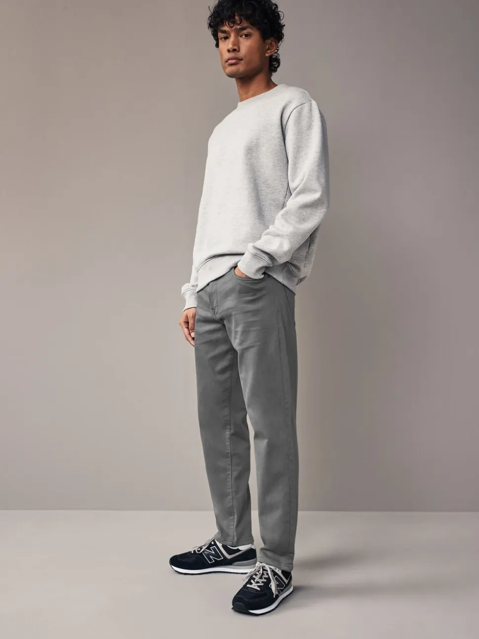 Antracietgrijs - Slim Fit - Comfortabele stretchjeans