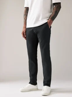 Antracietgrijs - Slim Fit - Stretchy chino