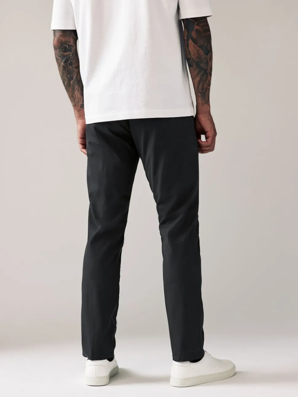 Antracietgrijs - Slim Fit - Stretchy chino