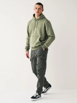 Antracietgrijs - Slim Fit - Katoenen cargostretchbroek