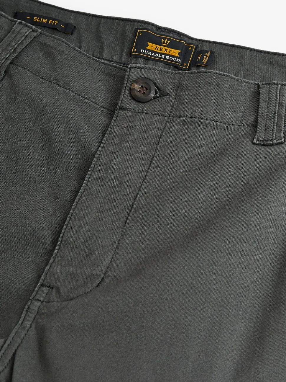 Antracietgrijs - Slim Fit - Katoenen cargostretchbroek