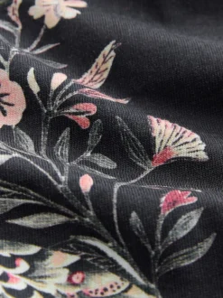 Antracietkleurig met luipaardprint - Pyjama met lange mouwen