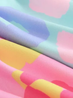 Aquablauw/roze - Verpakking van 2 nachthemden met luipaardprint (3-16jr)