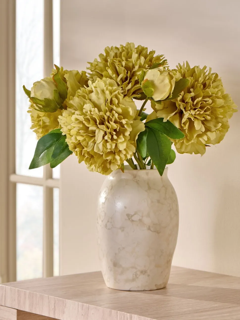 Artificial Blousy Peony (2 Stems)