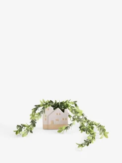 Artificial Trailing Plant In House Shaped Pot