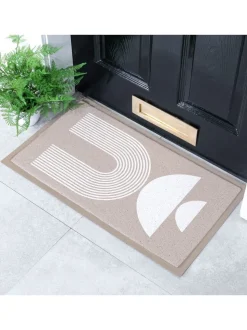 Artsy Mats Beige Halve Maan Abstracte Binnen- en Buitendeurmat